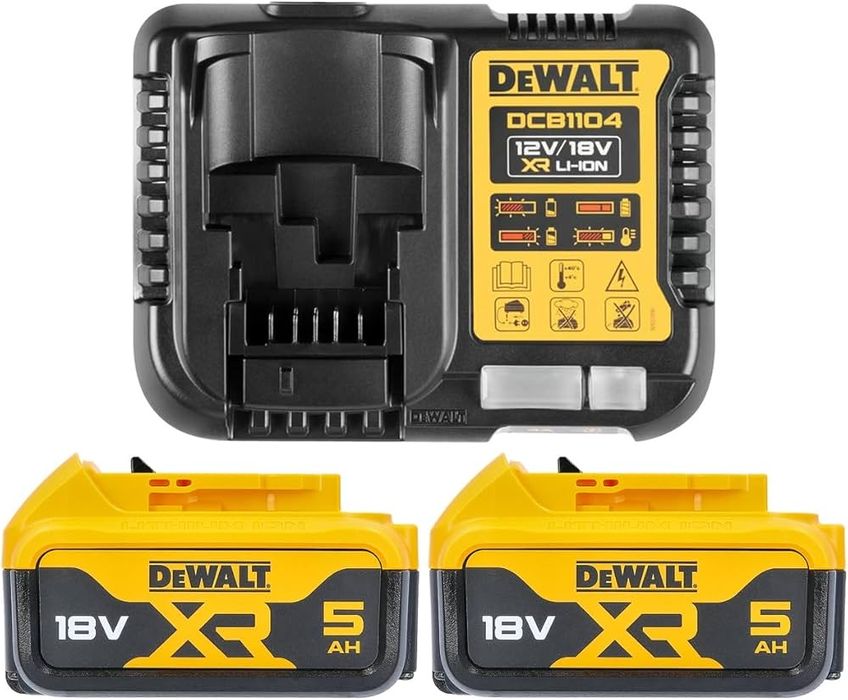 DeWALT Комплект Батерия DCB184 5Ah 18V 2024г. и Зарядно Устройство