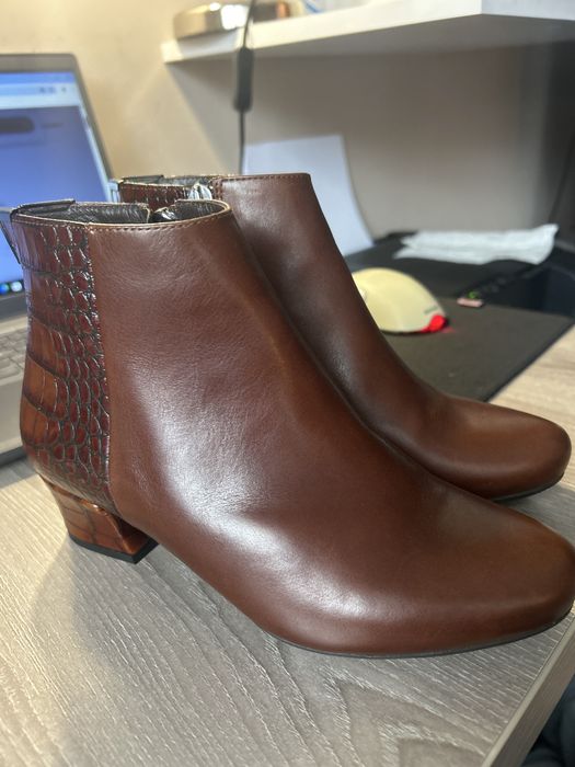 Botine piele naturală Perlato noi nr. 34,5 elegante