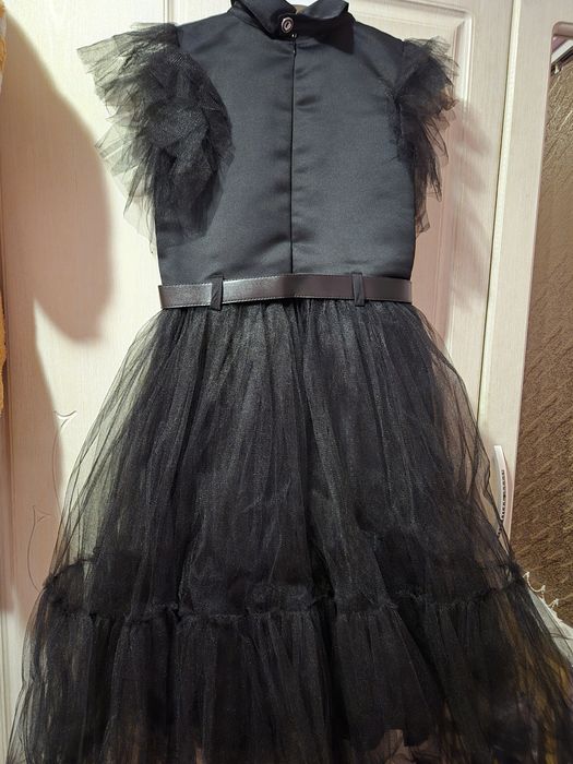 Чёрное вечернее бальное платье на 10-12 лет