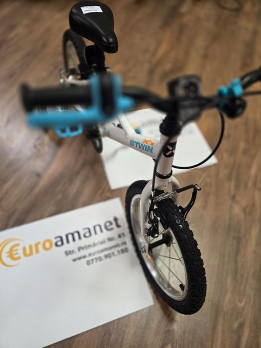 Bicicleta BTWIN 16 inch 4-6 ani DISCOVER 100 Alb Copii -P-