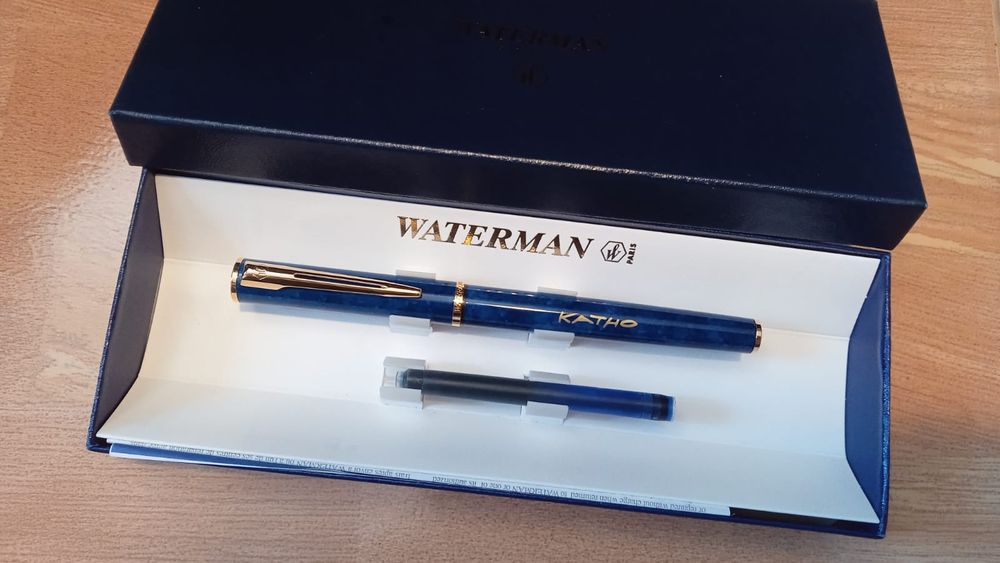 Stilou Waterman KATHO, Paris-Franta, penita placata cu aur 23 K