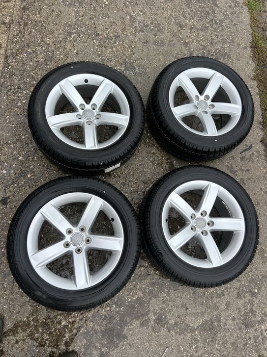 ЧИСТО НОВИ джанти AUDI с НОВИ ЗИМНИ гуми Dunlop 225/55/17 .