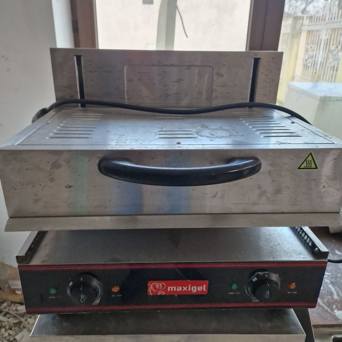 Salamandra, aparat gratinat, Bolitor paste inox, stare buna,