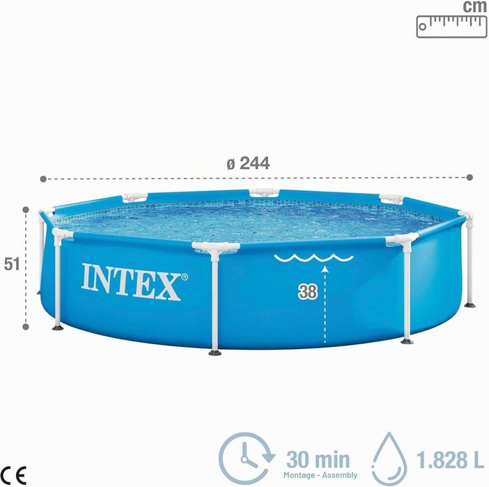 Сглобяем басейн Intex 28205NP 1828л 244см Голям басейн