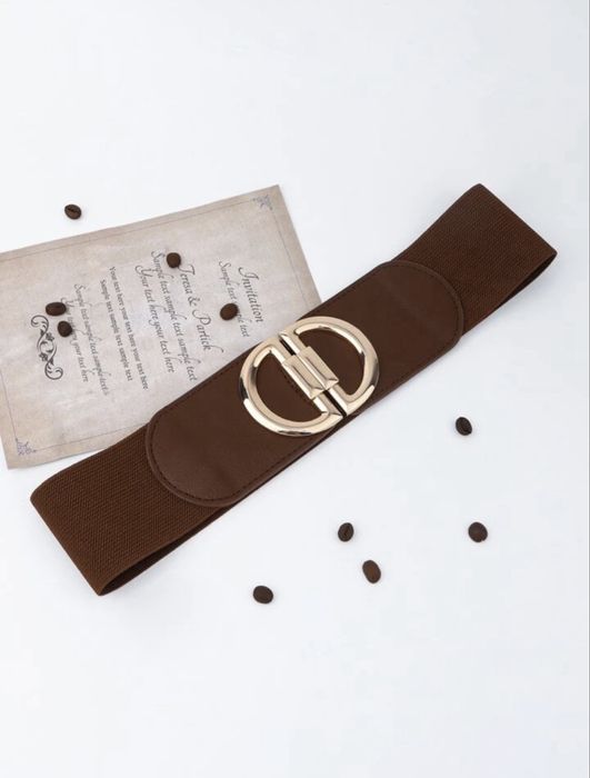 Дамски колан кафяв цвят
