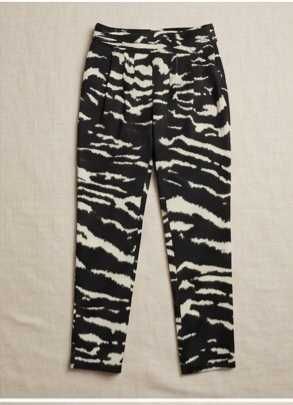 Pantaloni Mango Suit mărimea S, imprimeu zebră, croială elegantă