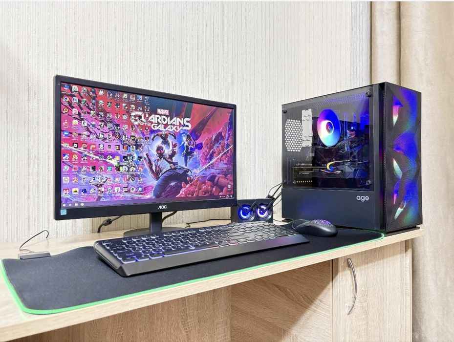 Игровой компьютер Core i5/16GB/SSD/HDD/GTX 1060 + 22-дюймовый монитор