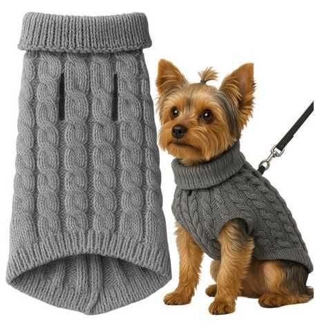 Топла мека дреха за куче тип пуловер