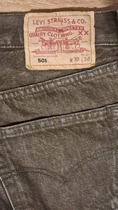 Levi’s 501 – Рядък washed кафяв цвят - оригинални, W33 L36 – Отлично с