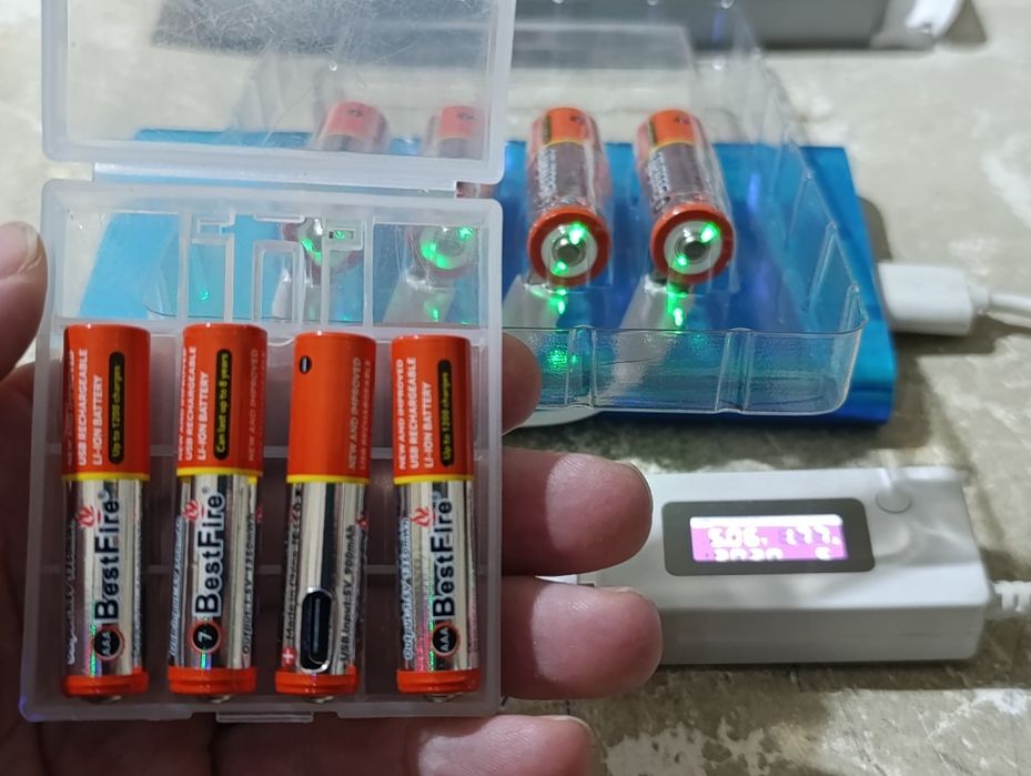 Крона акумулятор батарейка литий АА ААА суперсильная пере заряжаемая