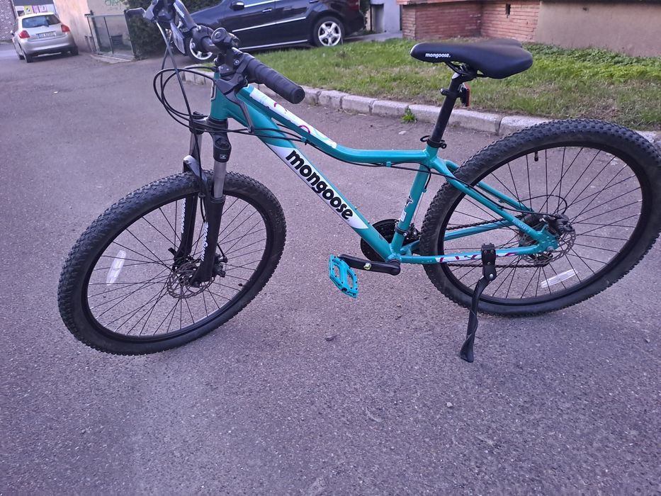 Bicicletă Mongoose Boundary MTB, frâne pe disc, suspensie față