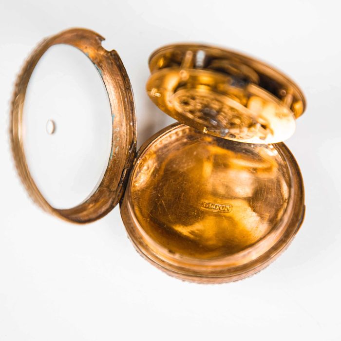 Карманные часы «CABRIER» с живописной эмалью.