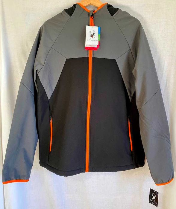 Spyder мъжко пролет/есен спортно яке черно/вулканично сиво - внос САЩ