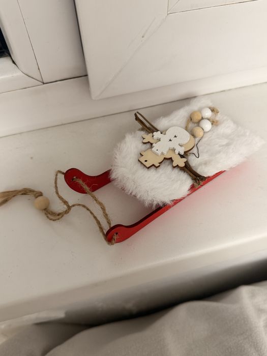 Снеговик , сани декор