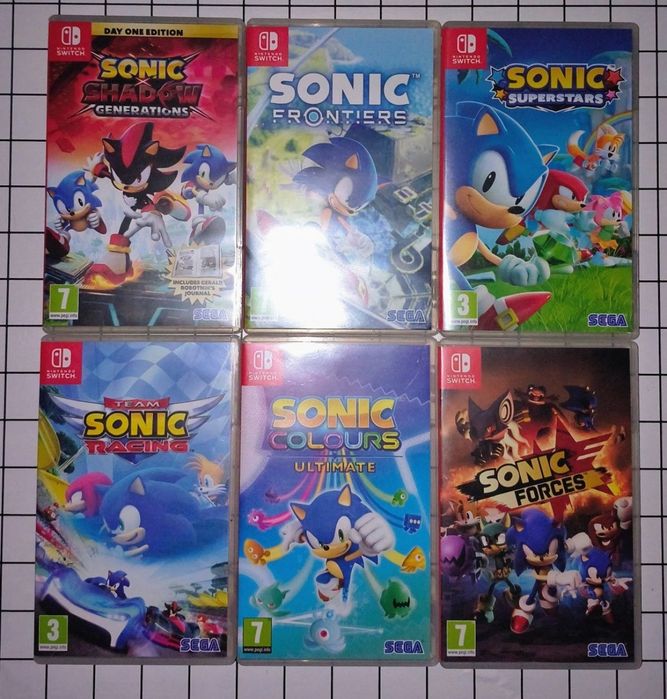 Vând URGENT jocuri Nintendo Switch cu sonic