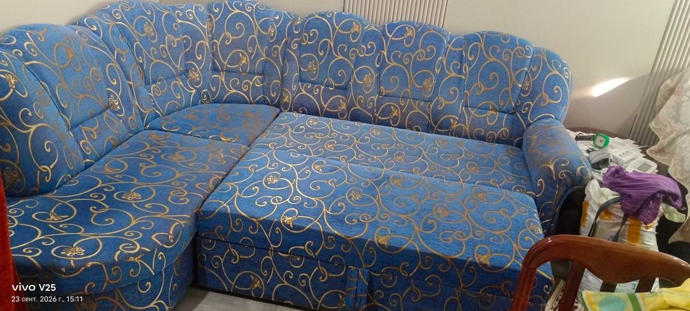Мягкий уголок тоансформер+кресло