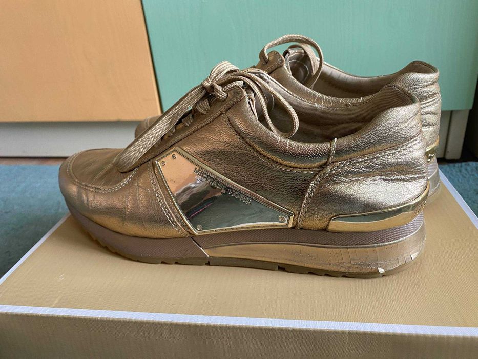 Дамски обувки, Michael Kors, златни, естесвена кожа, 39 номер