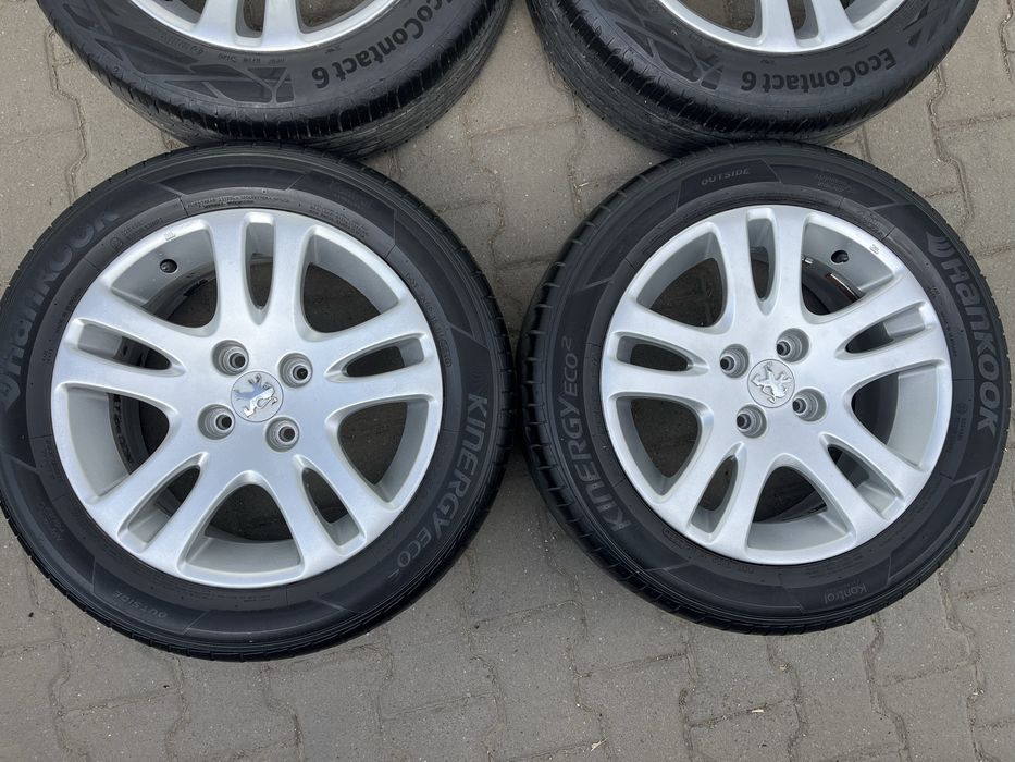 Jante aliaj 4x108mm, anvelope vara 205/55 R16 Peugeot 307 308 208 Partner
