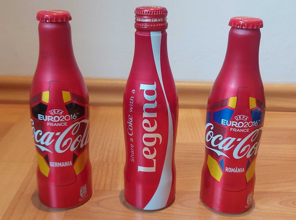 COCA-COLA EURO 2016 - 3 sticle sigilate - Editie limitata ! RARE !