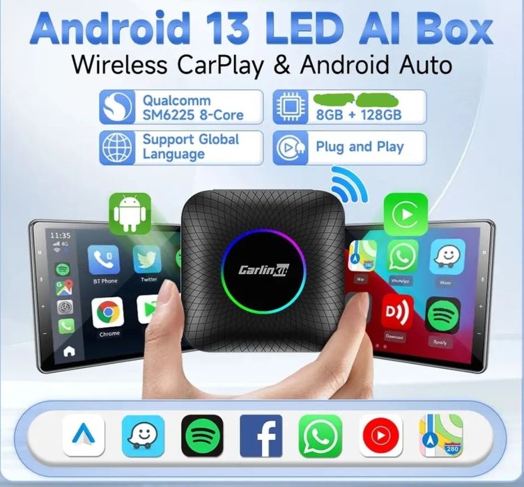 AI Box -Tbox-LED Android 13 CarPlay