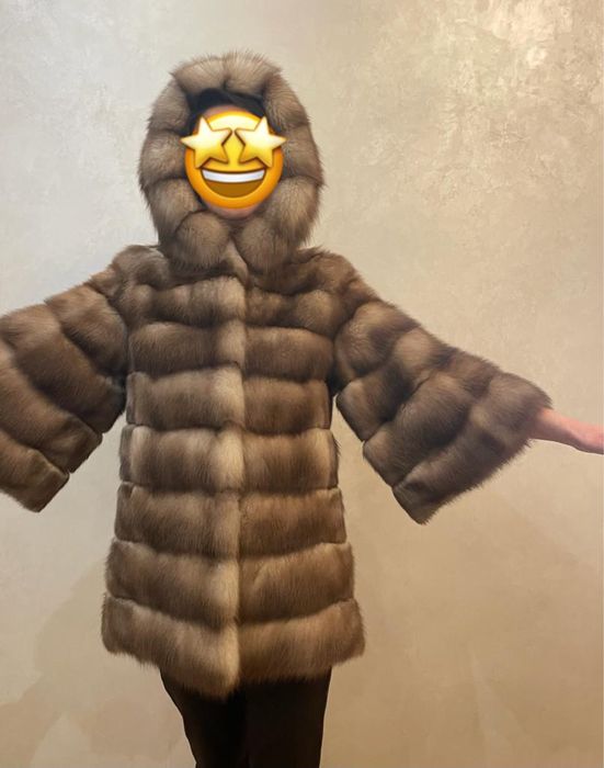 Шуба из меха куницы