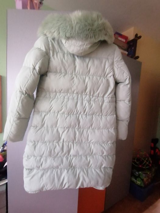 Дамска шуба XS цвят мента