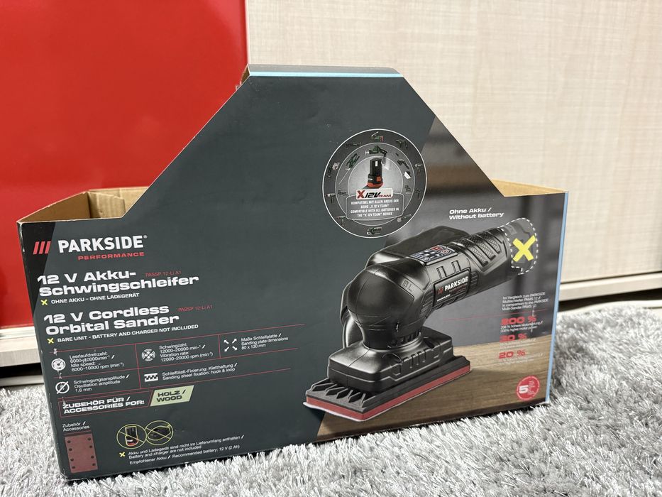 Виброшлайф parkside performance 12v