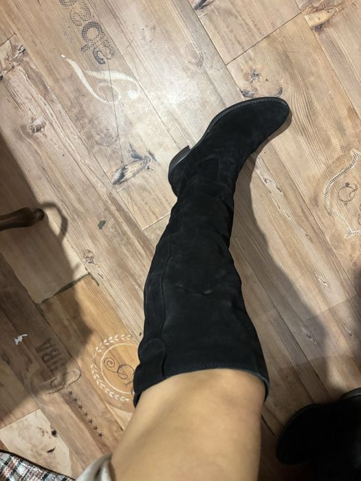 чизми естествен велур