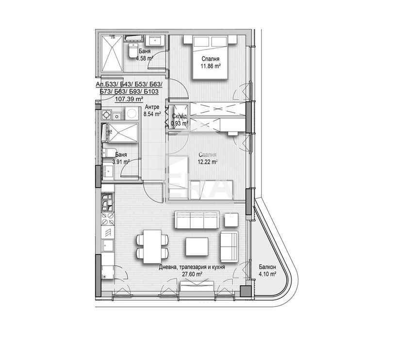 Продава се Тристаен апартамент в София, Витоша - 107 кв.м за 2664 €/кв.м - Снимка #3