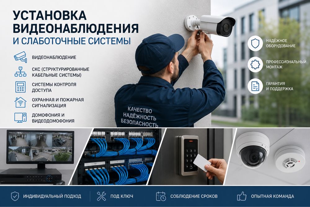 Установка видеонаблюдения
