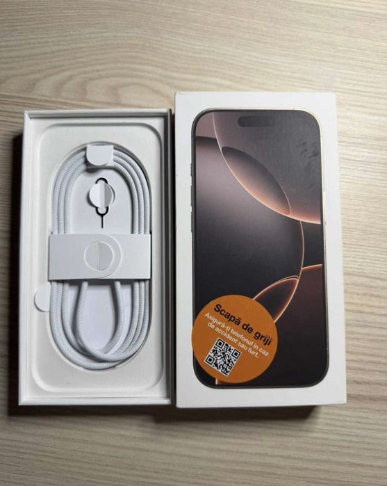 Iphone 16 pro 512 gb desert titanium, garanție, factură, husă Kevlar