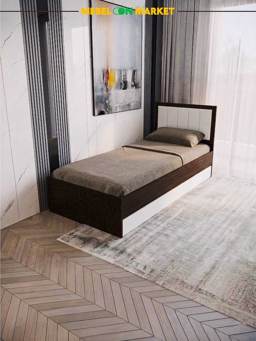 Кровать Ника Mebelonmarket 90×203×95 см, выдвижные ящики,