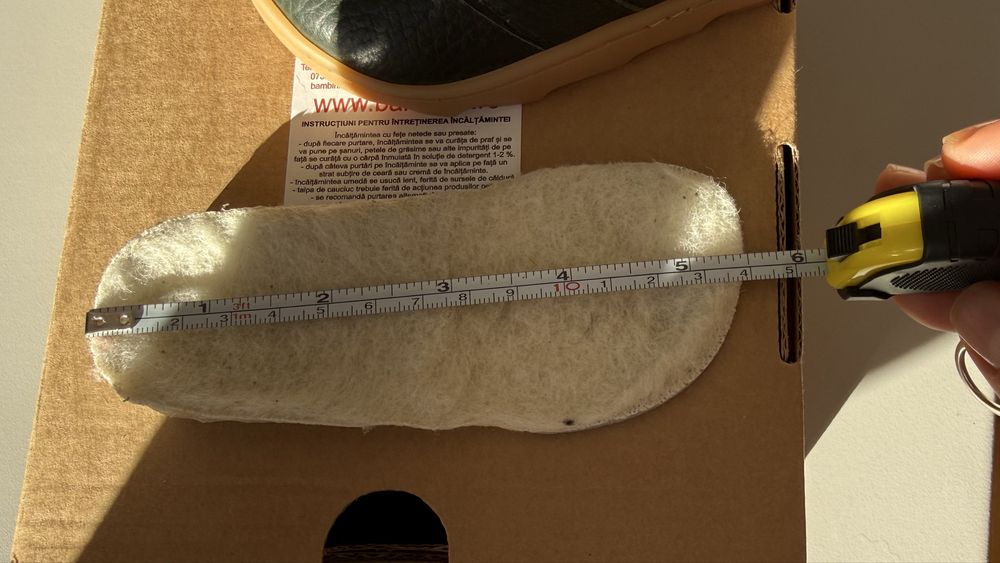 Ghete Bambinii kaki, barefoot – piele naturală, blană naturală, nr. 21