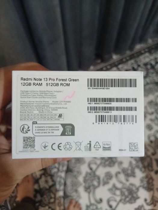 Redmi note 13 pro 12/512