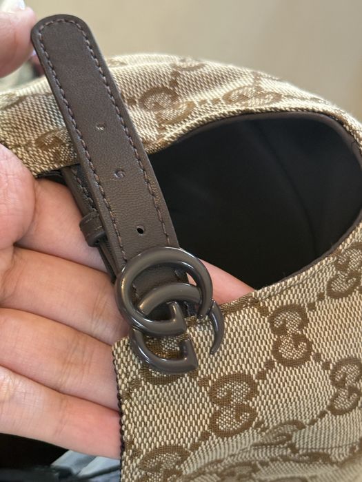 Șapcă Gucci originală cu detalii din piele – Monogram GG