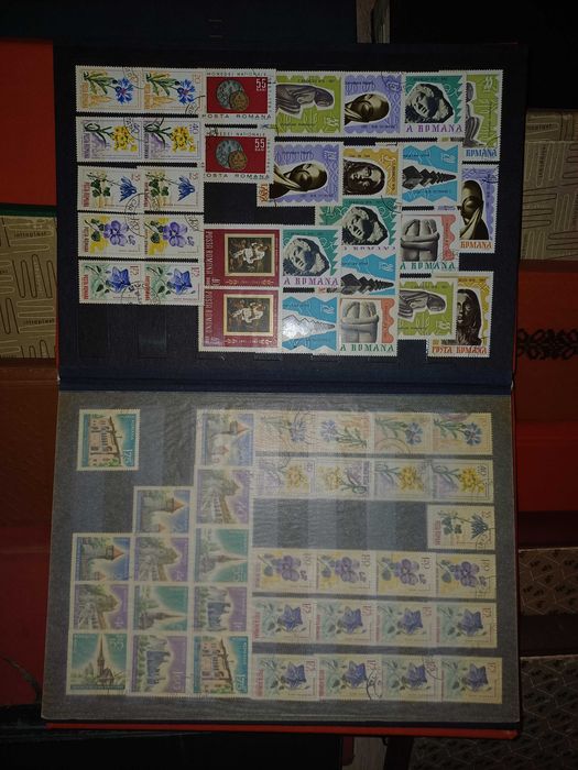 30 de albume cu timbre vechi romanesti si straine