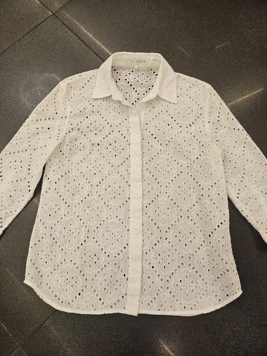 ZARA риза памучна дантела XS-34