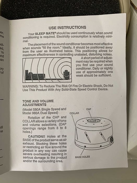 Dispozitiv pentru facilitarea somnului (zgomot alb) Marpac DOHM USA