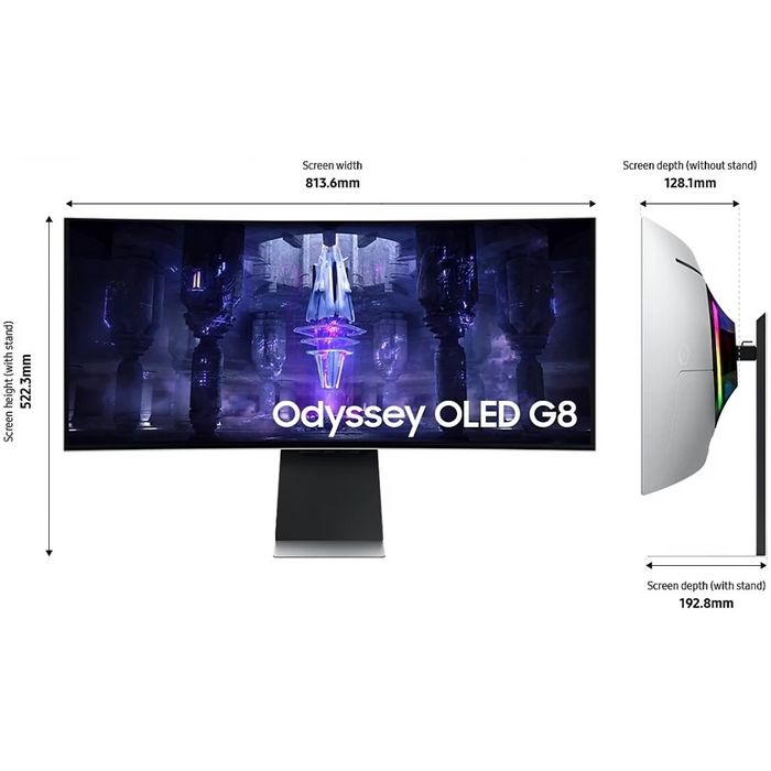 Монитор Ultrawide SAMSUNG Odyssey g8 OLED 34 3440x1440 инча 175 Hz