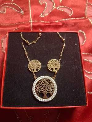 Женски дамски комплект бижута дървото на живота