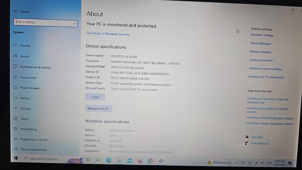 Laptop ASUS X200CA touchscreen,impecabil