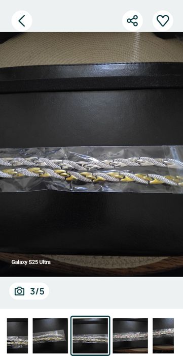 Мъжка сребърна гривна