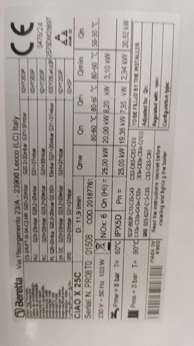 Centrala termica Bereta 25 Kw