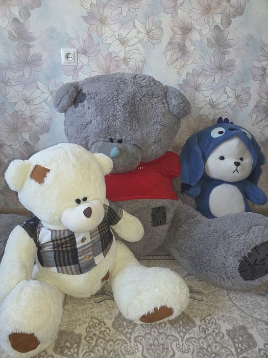 Новые плюшевые мишки продаются по полцены.
