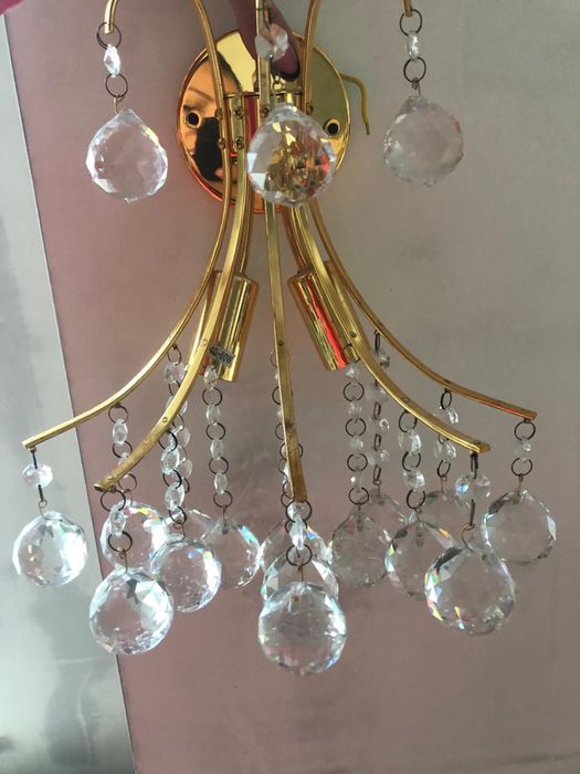 Candelabru auriu/transparent