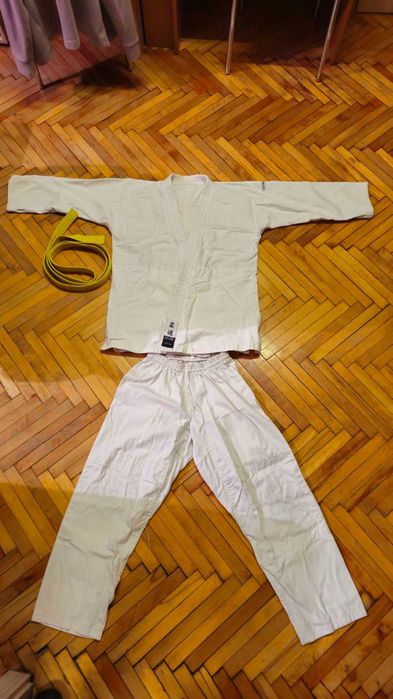Кимоно за Джудо/Айкидо 180см + Жълт колан.