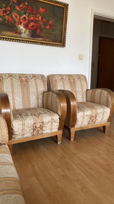 Ретро Диван и 3 Кресла