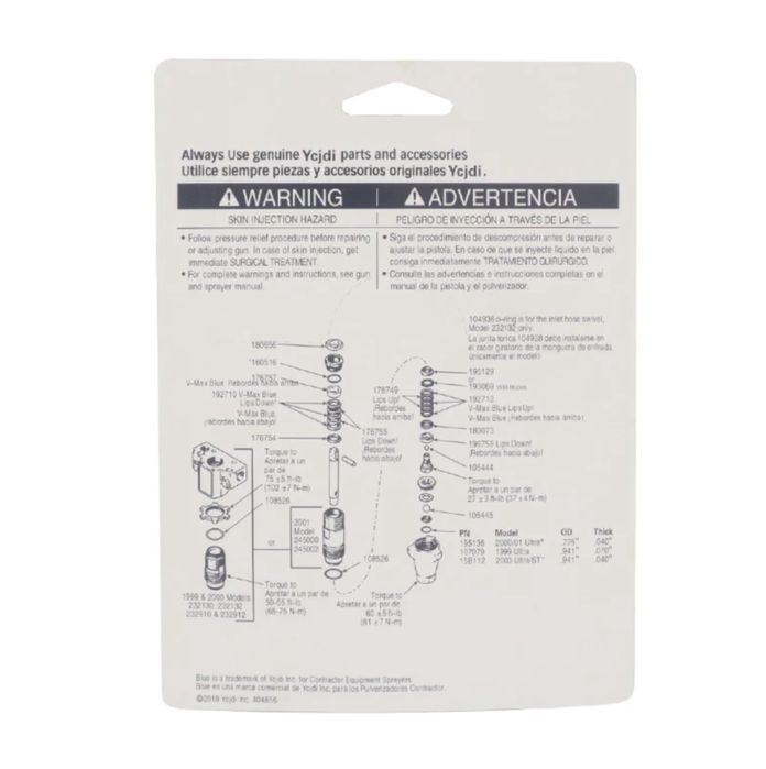 Ремонтен комплект за безвъздушна машина за боядисване Graco и други !