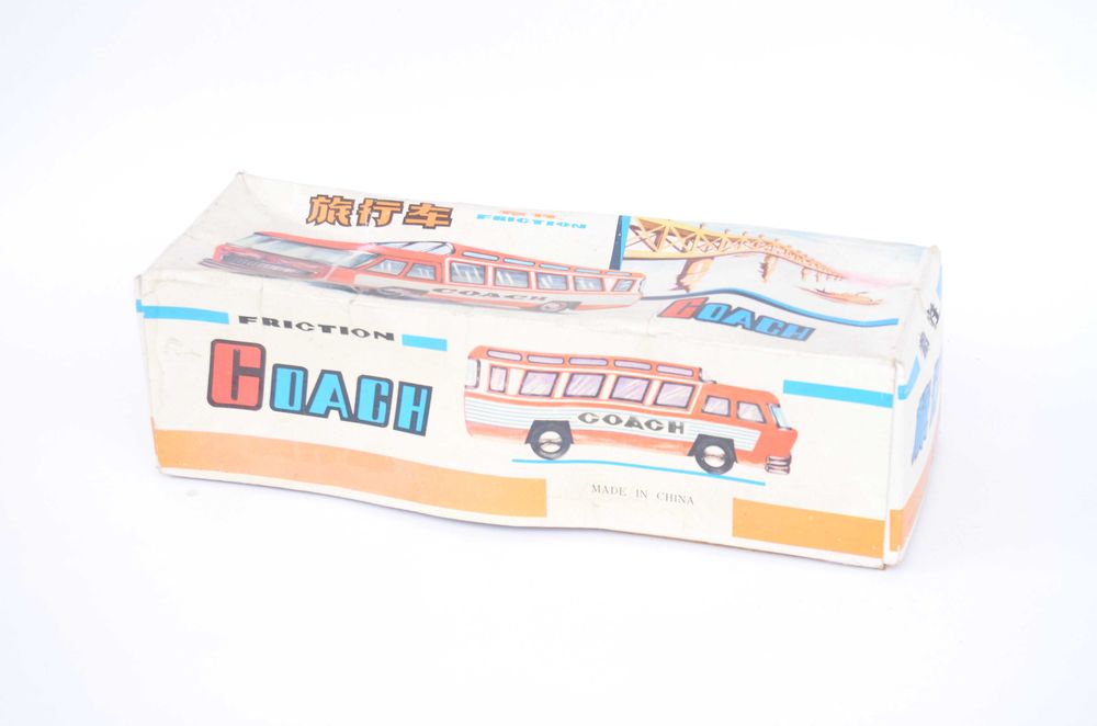 Cutie pentru masinuta frictiune Bus Coach Touring - anii 1980