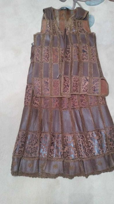 Костюм кожаный с плетением